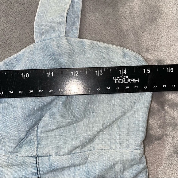 Noble Denim Shorts Overall Romper Size M. - Picture 6 of 7